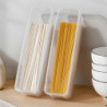 Spaghetti Container Pasta Noodle Organizer Box PP Clear Rectangle Leakage Proof Food Container for Fridge Kitchen