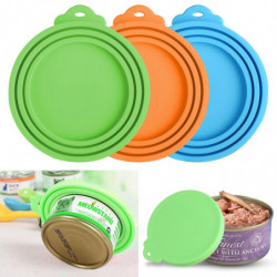 Pet Food Can Cover - Bpa Free Silicone Cat Food Lids - Keep Food Fresh - Set Of 3 Pet Food Can Cover - Bpa Free Silicone Cat Food Lids - Keep Food Fresh - Set Of 3
