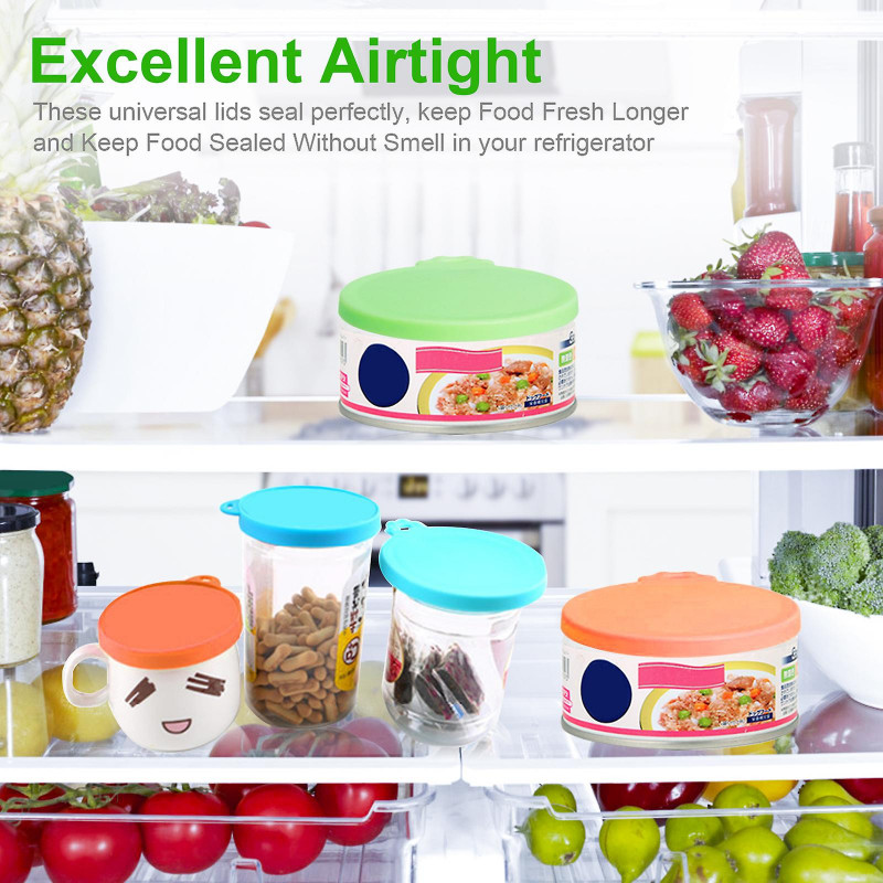 Pet Food Can Cover - Bpa Free Silicone Cat Food Lids - Keep Food Fresh - Set Of 3