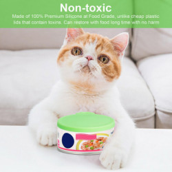 Pet Food Can Cover - Bpa Free Silicone Cat Food Lids - Keep Food Fresh - Set Of 3 Pet Food Can Cover - Bpa Free Silicone Cat Food Lids - Keep Food Fresh - Set Of 3