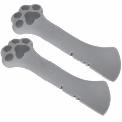 2pcs Multifunction Pet Cat Paw Can Opener Food Spoon Silicone Lightweight Washable for Cat 2pcs Multifunction Pet Cat Paw Can Opener Food Spoon Silicone Lightweight Washable for Cat