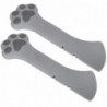 2pcs Multifunction Pet Cat Paw Can Opener Food Spoon Silicone Lightweight Washable for Cat
