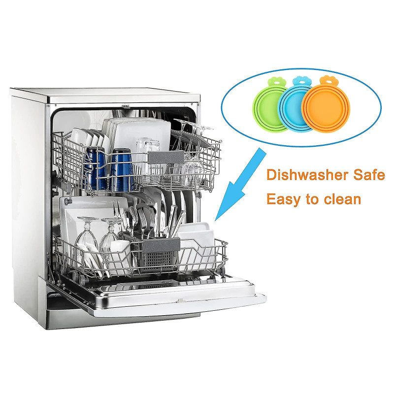 Pet Can Lids For Dog Food Tins, Universal Silicone Cat Food Can Covers For Tins, 1 Fit 3 Standard Size Cat Dog [...]