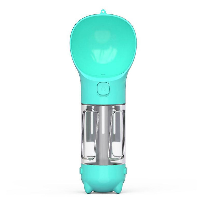 5 In 1 Portable Dog Water Bottle Multifunction With Food Box 300ml