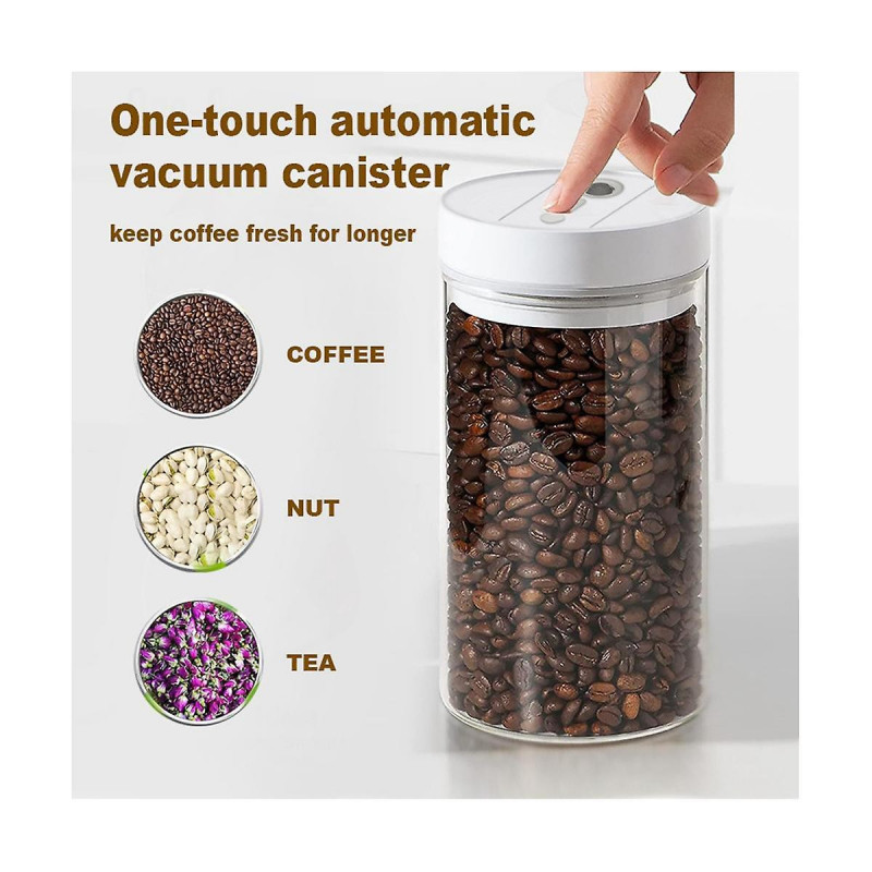 Electric Coffee Beans Vacuum Sealed Tank Food Storage Jars Household Moisture-Proof Air Extraction Airtight Container-B
