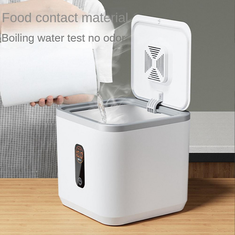 Contain Moisture-proof Nano Insect-proof Sealed Pet Food Container Rice Grain Storage Box White+gr