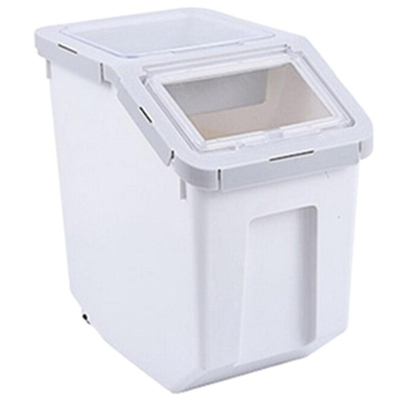 Pet Dog Food Container Dry Food Box Bag For Moisture Proof Seal With Measuring Cup Kitten Products-