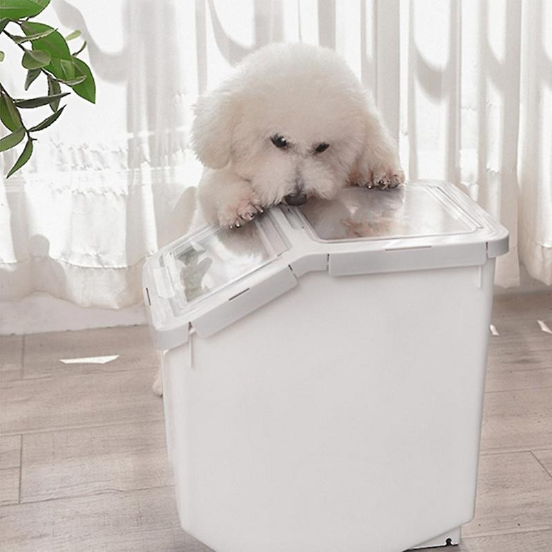 Pet Dog Food Container Dry Food Box Bag For Moisture Proof Seal With Measuring Cup Kitten Products-