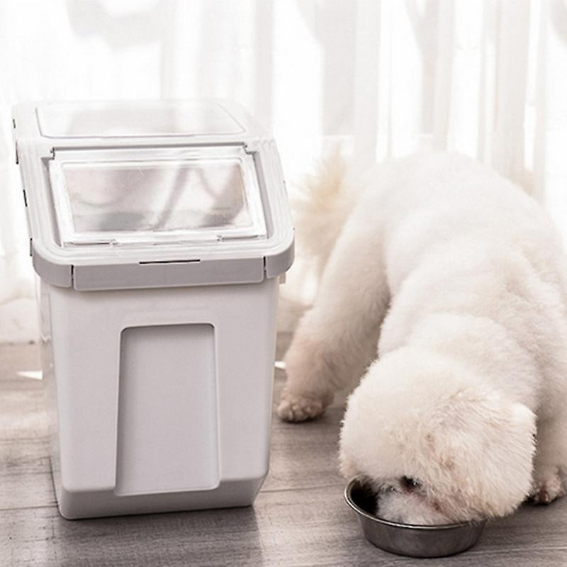 Pet Dog Food Container Dry Food Box Bag For Moisture Proof Seal With Measuring Cup Kitten Products-