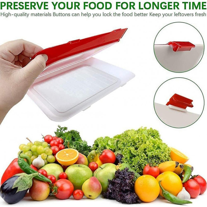 Food Plastic Fresh-keeping Tray Stackable Food Tray Reusable
