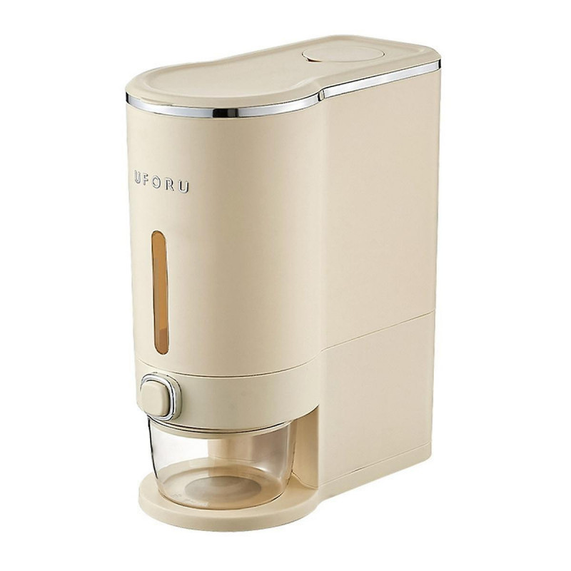 Sealed Rice Bucket Kitchen Rice Storage Box Moisture Proof Insect-Proof Flap Rice Bucket with Cup 10Kg