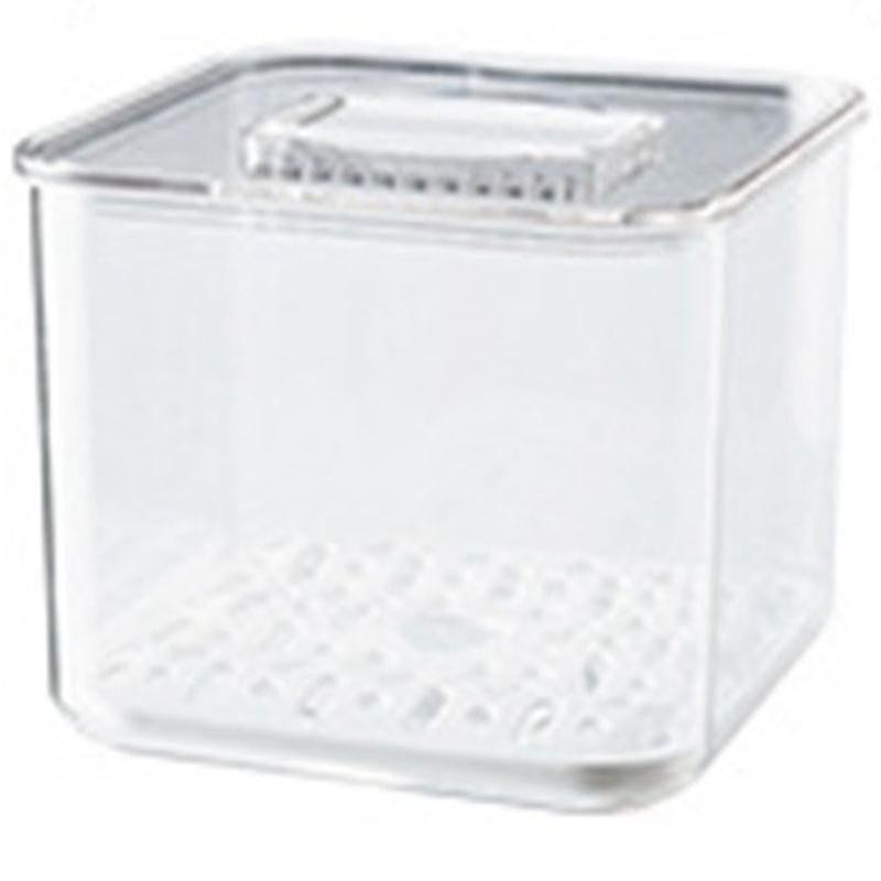 2pcs Fresh-keeping Box Drain Refrigerator Storage Box With Lid