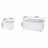 2pcs Fresh-keeping Box Drain Refrigerator Storage Box With Lid