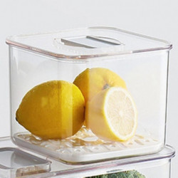 2pcs Fresh-keeping Box Drain Refrigerator Storage Box With Lid 2pcs Fresh-keeping Box Drain Refrigerator Storage Box With Lid