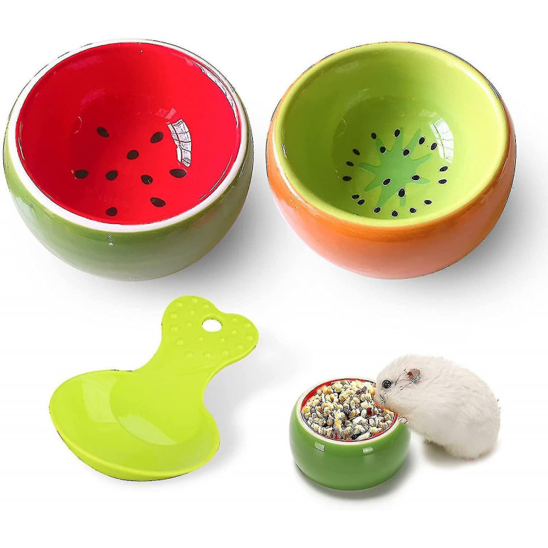 Hamster Bowls Hamster Bowl Ceramic Prevent Chewing Hamster Feeding Bowl 2 Pack