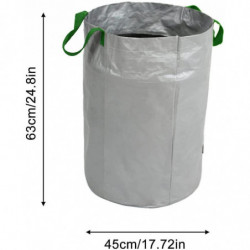 Pack 120l Garden Waste Bags Reusable Tear Resistant Waterproof With Handles Waste Collection Bin For Lawn Pool 45 X 63cm