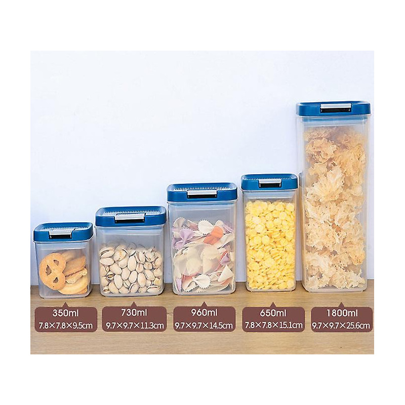 Whole grain kitchen food storage box plastic