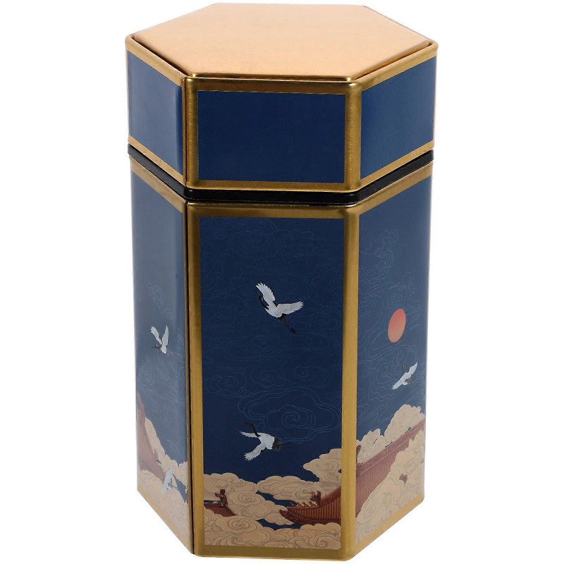 Sealing Tinplate Canister Vintage Tinplate Storage Jar for Loose Tea Candies Tall Style