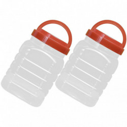 2pcs Plastic Jar Airtight Food Container Clear Food Peanut Butter Honey Jar 2pcs Plastic Jar Airtight Food Container Clear Food Peanut Butter Honey Jar