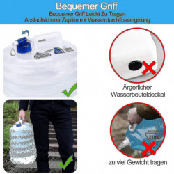 Bidon d’eau pliable, Bidon d’eau avec robinet, Bidon d’eau Camping 10l, Eau pliable Bidon d’eau pliable, Bidon d’eau avec robinet, Bidon d’eau Camping 10l, Eau pliable