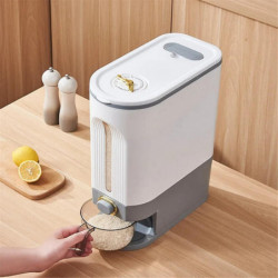 1PC Rice Storage Box Sealed Rice Dispenser Capacity Grain Storage Jar Bucket Pet Food Container,L,Grey 1PC Rice Storage Box Sealed Rice Dispenser Capacity Grain Storage Jar Bucket Pet Food Container,L,Grey