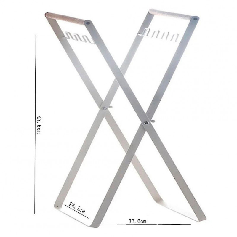 X-type Folding Trash Stand Can Metal Trash Bag Box Holder Garbage Bag Rack Home Rackstowel Rag Dry