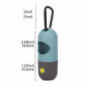 Dog Poop Bag Dispenser With Built-in Led Flashlight And Metal Clip
