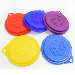 2 Pcs Reusable Pet Dog Can Tin Food Covers With Print Pet Cans Plastic Lid Caps-Random Color 2 Pcs Reusable Pet Dog Can Tin Food Covers With Print Pet Cans Plastic Lid Caps-Random Color