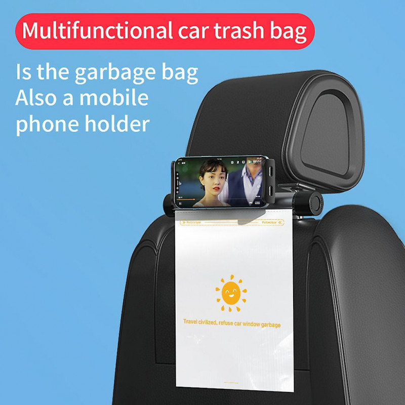 Multifunctional Car Trash Bag Roller Design 40 Pcs Disposable Bags Tearable