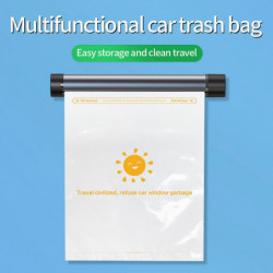 Multifunctional Car Trash Bag Roller Design 40 Pcs Disposable Bags Tearable