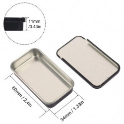 50PCS 2.36x1.3x0.43 Inch, Slide Top Tin Containers, Tin Box Container, Storage Boxes with Lid for Small Items 50PCS 2.36x1.3x0.43 Inch, Slide Top Tin Containers, Tin Box Container, Storage Boxes with Lid for Small Items