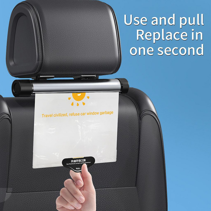 Multifunctional Car Trash Bag Roller Design 40 Pcs Disposable Bags Tearable