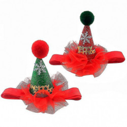 2pcs Pet Christmas Cap 2pcs Pet Christmas Cap