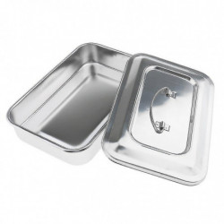 Stainless Steel Container Organizer Box Instrument Tray To Storage Box With Lid Tools Cans - 9 Inch
