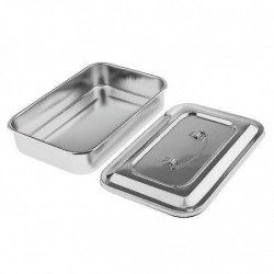 Stainless Steel Container Organizer Box Instrument Tray To Storage Box With Lid Tools Cans - 9 Inch