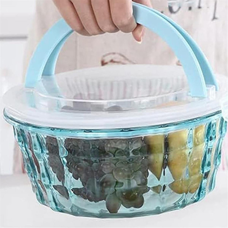 Plastic Fruit Box Fruit Containers With Tureen Bowl Clear Plastic Container Plastic Container Sealed Container Green