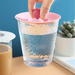 Silicone Cup Cover Food Grade Dustproof Leak-proof Sealed Clamping Spoon Household Water Bottle