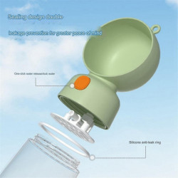 2 in 1 Portable Food Grade Material Dog Cat Travel Pet Water Cup Bottle with Food Dispenser C 2 in 1 Portable Food Grade Material Dog Cat Travel Pet Water Cup Bottle with Food Dispenser C