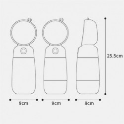 2 in 1 Portable Food Grade Material Dog Cat Travel Pet Water Cup Bottle with Food Dispenser C