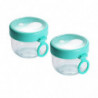 2PCS 20Oz Overnight Oats Container with Lid and Spoon - Portable Oatmeal Breakfast Cup for On-The-G