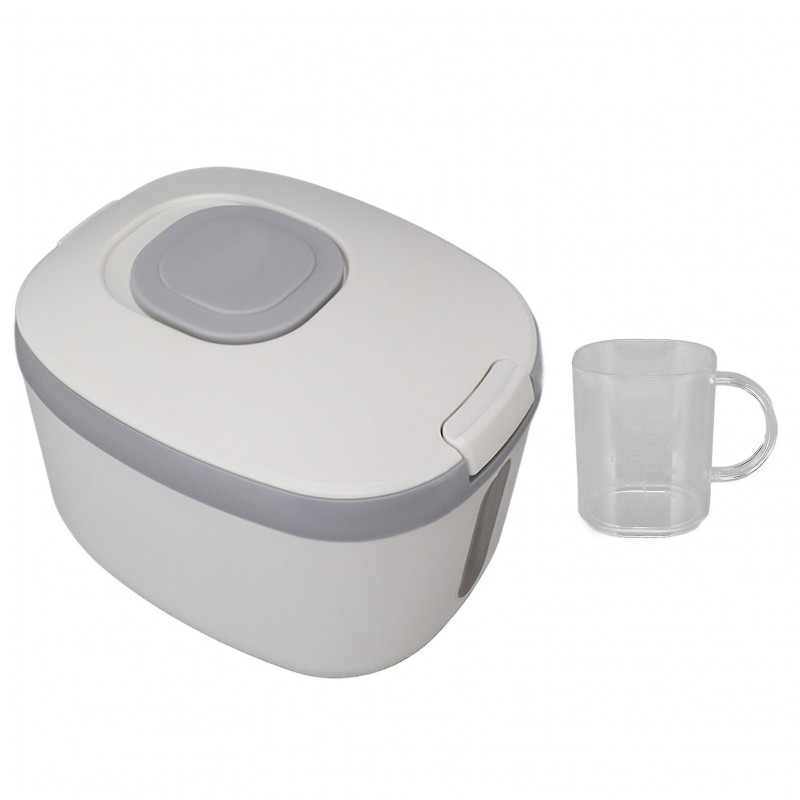 Rice Container Airtight Bug Proof Odorless Box with Clear Window for Grains Flour Sugar 10kg