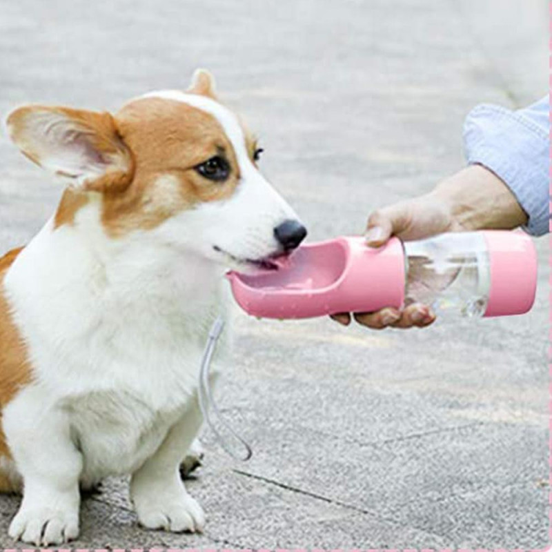 Bouteille d’eau de promenade de chien, distributeur d’eau de voyage multifonctionnel et portable pour chien avec [...]