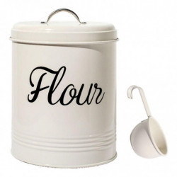 Rustique Métal Vintage Farine Alimentaire Boîte de stockage Boîte 5L Conteneur avec Rustique Métal Vintage Farine Alimentaire Boîte de stockage Boîte 5L Conteneur avec