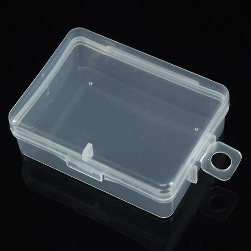 1pc Clear Plastic Transparent Storage Box Debris Collect Container Case With Lid Jikaix