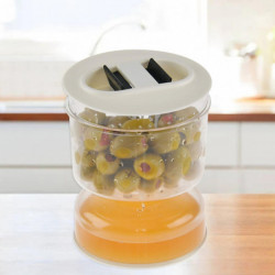 Pot de cornichon innovant Fabrication fine Sablier en plastique Conception d’olives scellées Récipient pour la maison Pot de cornichon innovant Fabrication fine Sablier en plastique Conception d’olives scellées Récipient pour la maison