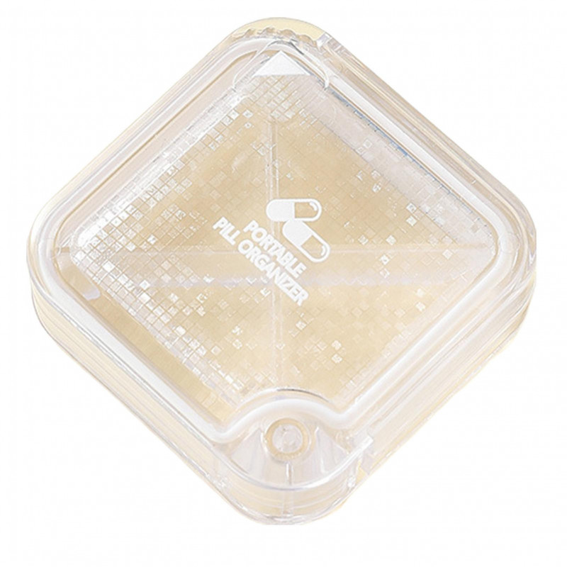 Small Pill Box Four Compartments Transparent Food Grade No Odor Dustproof Moisture-proof Travel Business Trip Pill [...]