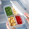 1 Set Food Storage Case Tight Sealing Fresh Keeping Pp Multi-compartments Grain Storage Box For Kitchen Jikaix