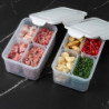 1 Set Food Storage Case Tight Sealing Fresh Keeping Pp Multi-compartments Grain Storage Box For Kitchen Jikaix