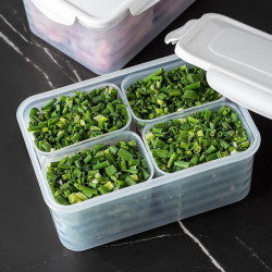 1 Set Food Storage Case Tight Sealing Fresh Keeping Pp Multi-compartments Grain Storage Box For Kitchen Jikaix 1 Set Food Storage Case Tight Sealing Fresh Keeping Pp Multi-compartments Grain Storage Box For Kitchen Jikaix