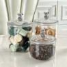 900/1400ML Clear Sealed Jar with Bear Handle Airtight Lid Large Capacity Multi-functional Dry Goods Nuts Grain [...]